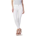 Jeans skinny de printemps de créateur Armani Exchange blancs en lycra lavable en machine W33 L30 pour femme 