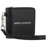 Porte-cartes de créateur Armani Exchange noirs look fashion pour homme 