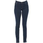 Jeans slim de créateur Armani Exchange bleus en cuir pour femme 