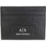 Porte-cartes en cuir de créateur Armani Exchange noirs en cuir synthétique look fashion pour homme 