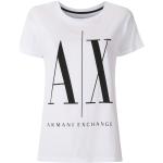 T-shirts à imprimés de créateur Armani Exchange blancs en jersey à manches courtes à col rond pour femme 