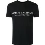 T-shirts à imprimés de créateur Armani Exchange bleu marine à manches courtes à col rond pour homme 