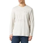 Chemises de créateur Armani Exchange grises à logo en jersey à manches longues à manches longues Taille XS look fashion pour homme 