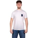 T-shirts de créateur Armani Emporio Armani blancs cassés en coton à manches courtes à manches courtes Taille M look fashion pour homme 