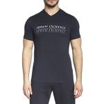 T-shirts de créateur Armani Emporio Armani bleus à logo en coton à manches courtes à manches courtes Taille XS look fashion pour homme 