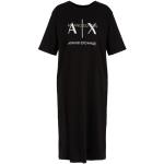 Robes de créateur Armani Exchange noires bio au genou Taille XL look casual pour femme 