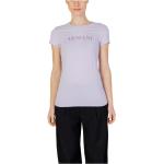 T-shirts de créateur Armani Exchange violets en coton Taille XS look casual pour femme 