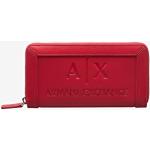 Portefeuilles 3 volets de créateur Armani Exchange rouges look fashion pour femme 