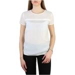 T-shirts unis de créateur Armani Jeans blancs en viscose à manches courtes Taille L pour femme 
