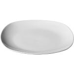 Assiettes plates blanches en porcelaine en lot de 6 diamètre 25 cm en promo 
