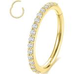Piercings anneau jaunes en or jaune 14 carats look fashion pour femme 