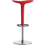 Arper Babar -Tabouret de bar rouge/structure métal satiné height adjustable 63.5 - 76.5cm