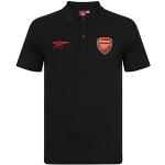 Arsenal FC Officiel - Polo de Football pour Homme - avec Blason - Noir - Medium