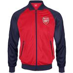 Arsenal FC Officiel - Veste de survêtement de Football - Homme - Style rétro - Rouge - XL
