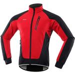 ARSUXEO Cyclisme Veste Homme Hiver Softshell Polaire thermique VTT Vêtement Cycliste 20BUS rouge XL