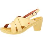 Sandales Art jaunes en cuir en cuir Pointure 39 look fashion pour femme 