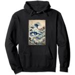 Sweats noirs Hokusai à capuche Taille S look asiatique 