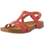 Sandales Art rouges en fausse fourrure en cuir à bouts ouverts à scratchs Pointure 36 look fashion pour femme 