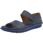 Sandales plates Art bleues en caoutchouc à bouts ouverts à scratchs Pointure 37 look fashion pour femme 