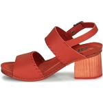 Sandales Art rouges en cuir en cuir Pointure 42 look fashion pour femme 