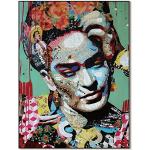 Tableaux abstraits patchwork Frida Kahlo contemporains 