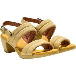 Sandales Art jaunes en cuir en cuir Pointure 39 look fashion pour femme 