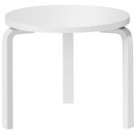 Artek Table d'appoint 90D structure laqué blanc structure bouleau massif laqué blanc