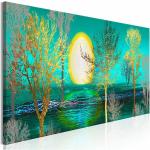Artgeist - Tableau Golden Forest Étroit - 150 x 50 cm - Vert