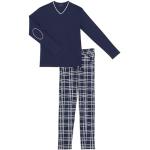Pyjamas Arthur bleu marine à carreaux en coton bio Taille XL look fashion pour homme 
