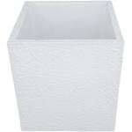 ARTICIMENTOS Vase carré en béton peint blanc - 40x40x45cm - white cement 1811B