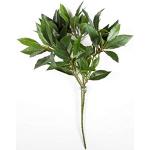 artplants.de Branche de Laurier Artificielle KAMIRAN, 70 Feuilles, Vert, difficilement Inflammable, 45cm - Branche décorative - Feuillage Artificiel