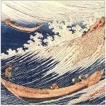 ArtPlaza Hokusai Katsushika-A Wild Sea at Choshi P
