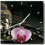 Horloges silencieuses en verre à motif Bouddha scandinaves 