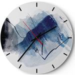 Horloges silencieuses bleues en verre scandinaves 