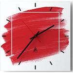 Horloges silencieuses rouges en verre scandinaves 
