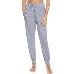 Pantalons de pyjama gris à rayures Taille XXL look fashion pour femme en promo 