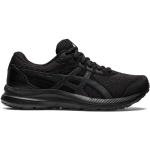Chaussures de running Asics Gel-Contend noires en fil filet pour femme en promo 