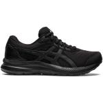 Chaussures de running Asics Gel-Contend noires en fil filet pour femme en promo 