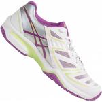 Chaussures de tennis  Asics Gel-Solution blanches à rayures en caoutchouc Pointure 39,5 pour femme 