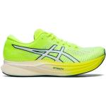 Chaussures de running Asics Magic Speed jaunes légères pour femme en promo 