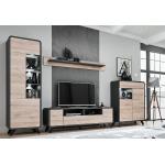 Meubles TV en bois marron en chêne modernes 