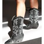 Bottines western & bottines cowboy Asos Design noires à talons carrés à bouts pointus Pointure 35 pour femme 