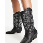 Bottines western & bottines cowboy Asos Design noires à talons carrés à bouts pointus Pointure 40 pour femme 