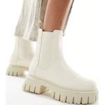 Boots Chelsea Asos Design blancs cassés à talons chunky à bouts ronds Pointure 35 pour femme en promo 