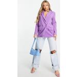 ASOS DESIGN - Blazer de costume oversize en jersey structuré - Violet pop