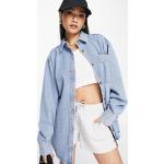 Chemises en jean Asos Design bleues classiques pour femme en promo 