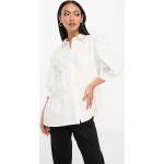 Chemises Asos Design blanches à volants à jabot Taille M look casual pour femme en promo 