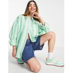 Chemises Asos Design vert pomme à rayures rayées Taille XXS pour femme en promo 
