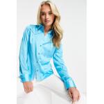 Chemises satinées Asos Design bleues Taille XL pour femme en promo 