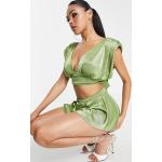 Tops court Asos Design verts à épaulettes Taille M pour femme en promo 